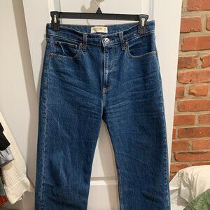 Abercrombie High Rise 90s Relaxed Jean - dark wash